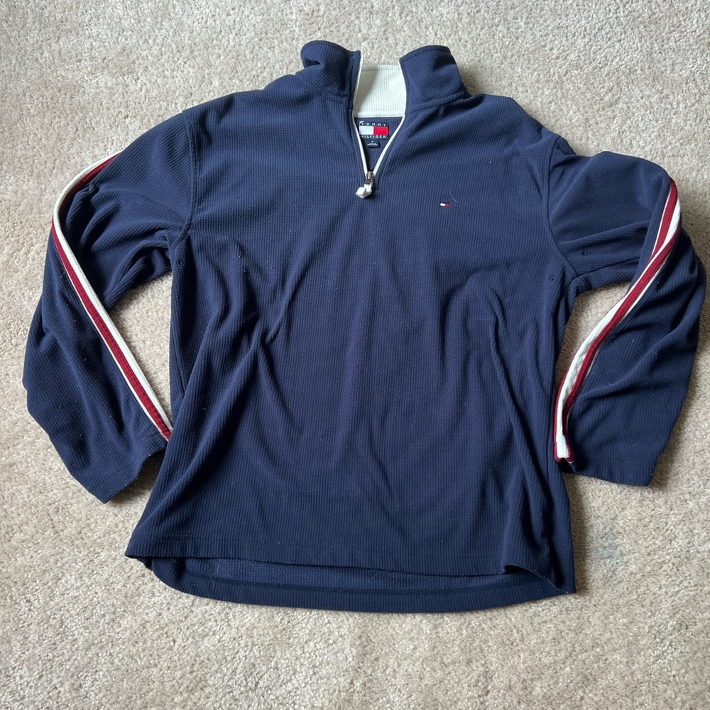 Tommy Hilfiger Men's 1/4 Zip Mock-Neck Sweatshirt